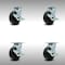 Service Caster 5 Inch SS Polyolefin Swivel Caster Set with Ball Bearings and Brakes SCC SCC-SS30S520-POB-TLB-4 - alternate 1